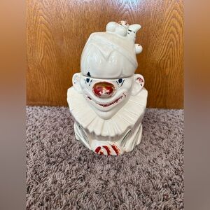 Vintage McCoy 1940s Clown Face Bust Cookie Jar